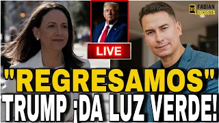 EN VIVO 🚨 TRUMP CONFIRMA LUZ VERDE A MARÍA CORINA: LO JURÍDICO Y LO DIPLOMÁTICO YA ESTÁN ALINEADOS