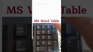 MS word table in a second how to create table in ms word