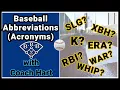 Baseball Abbreviations Acronyms What Do They Stand For What Do They Mean