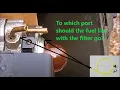 How to tell where to correctly connect what fuel line on a weed eater trimmer leaf blower or edger