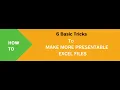 How to make Professional Excel Sheet