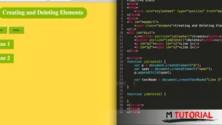 Tutorial JavaScript for beginners Creating and Deleting Elements M Tutorial