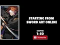Starting From Sword Art Online Fanfiction Book Chapter-1-50 Full book on Patreon