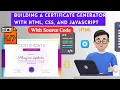 Create a Custom Certificate Generator with HTML CSS JavaScript Full Tutorial Learnwithshoujan