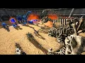 SKELETAL DINOS vs DECAYING LIQUEFIED DINOS ARK Dino Battle