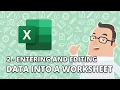 Microsoft Excel - Entering Data into a Worksheet