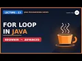 For loop in java in hindi L-23 For loop in java java tutorial for beginners in hindi