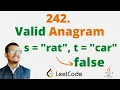242 Valid Anagram Java Leetcode Hindi