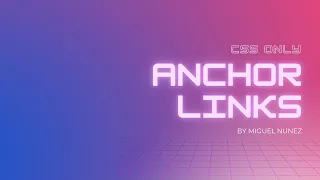 How to Add Smooth Scrolling Anchor Links to Jump to a Specific Part of a Web Page - HTML CSS