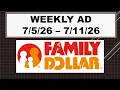 FAMILY DOLLAR WEEKLY AD 26 - 26