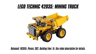 'Lego Technic 42035 Mining Truck' Unboxing, Speed Build & Review | Sariel's LEGO Technic Den