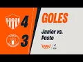 Junior vs Pasto goles Liga BetPlay Dimayor 2026-1 Fecha 19