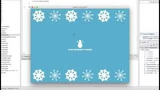 Java Swing Animation Project Holiday Greeting Card everything drawn and animated using code