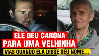 Homem dá carona para Velhinha SOZINHA A NOITE em estrada abandonada, e ela fala seu nome no carro!