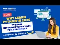 Python Intro Class for Beginners Why Learn Python in 2025 H2KInfosys Python Class