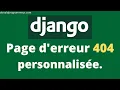 Page d erreur 404 personnalisee Python Django
