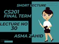 lec30 CS201 Introduction to programming
