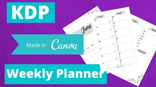 Creating An Undated Weekly Planner For Kdp Publishing In Canva 6x9 Planner with Bleed