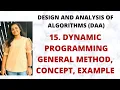 Dynamic Programming - General Method Example Applications L-15 DAA