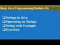 String in Java Module-14