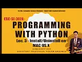 Lec 3 - Install Uninstall Python 3 on Mac OS X
