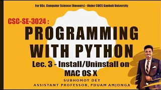 Lec 3 - Install Uninstall Python 3 on Mac OS X