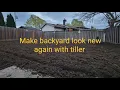 How to use a Home Depot tiller rental How to get the weeds out of the backyard easy Removing weeds