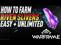 2024 How to FARM RIVEN SLIVERS to BUY RIVEN MODS KUVA CREDITS in Warframe