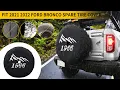 2021 2022 2023 Ford Bronco Door Spare Tire Cover 32 Inch Installation