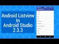 Listview in Android Studio Latest 2 3 3 App Development Tutorial