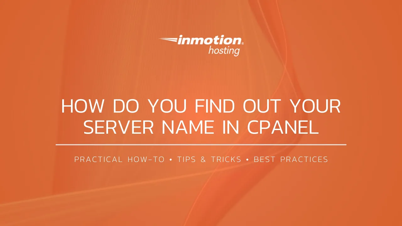 How to find your server name in cPanel