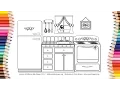 Printable coloring pages kitchen For Kids Learn Colors For Baby