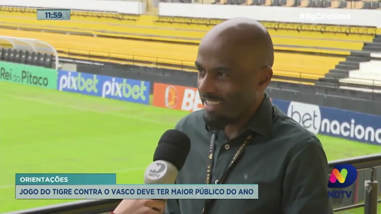 Criciúma repassa orientações aos torcedores para jogo contra o Vasco