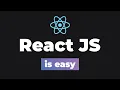 React is too easy React JS Crash Course