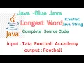 Longest Word in String in Java Longest Word from a Sentence in Java sudiptasirtutorial