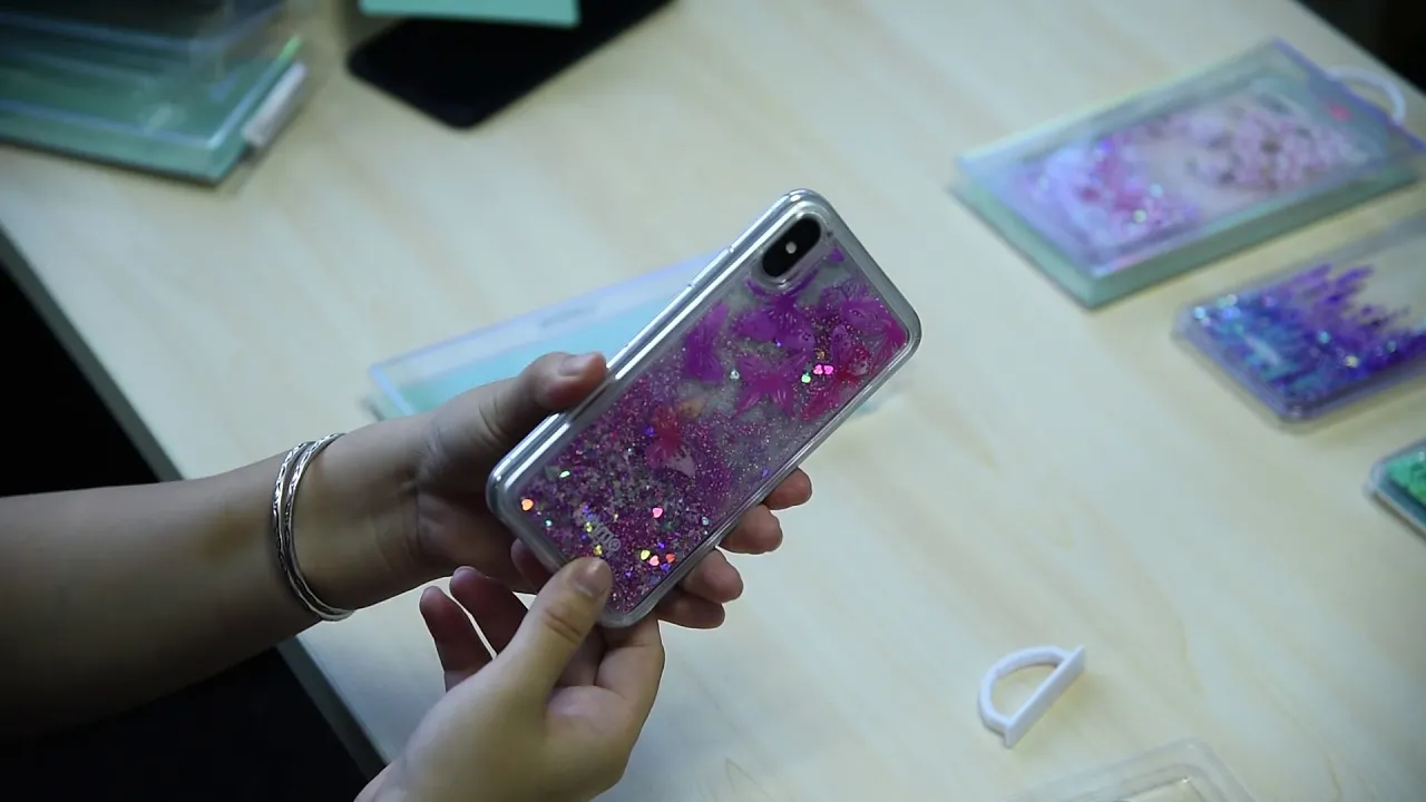 Kiss Me - Dynamic Liquid #Glitter Phone Case For iPhone 7 7Plus 8 8Plus 6 6s 6Plus  X XS Max XR