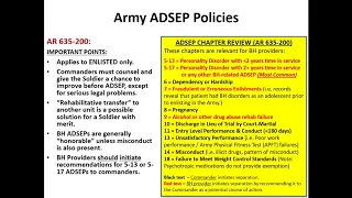 Army BH Administrative Separations AMSUS 2020