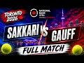 MARIA SAKKARI vs COCO GAUFF WTA TORONTO 2026 R3