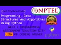 NPTEL Programming Data Structures and Algorithms Using Python Week 2 Programming assignment answer