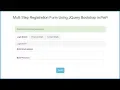 Multi Step Registration Form Using JQuery Bootstrap in PHP