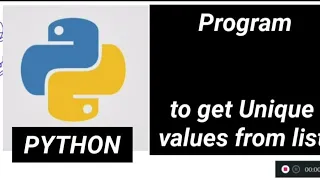 Python Program to get Unique numbers from list Important program with example