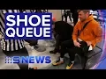 Hundreds lines up for sneaker store opening Nine News Australia