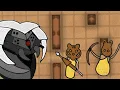 Mechanoid Centurion battles against a tribal clan in RimWorld