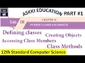12th Computer Science Chapter 10 Python Classes And Objects English Medium Part