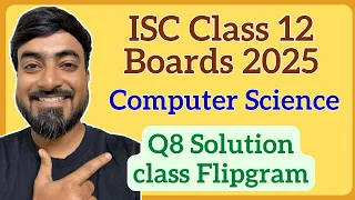 ISC Class 12 Computer Science 2025 Boards Q8 Complete class Flipgram Java Program