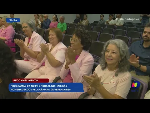 Homenagem especial: programação da NDTV e portal ND Mais é destaque na câmara de Joinville