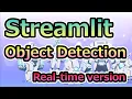 Object Detection AI Application Created with streamlit Real time version