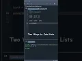 How to Join Two Lists