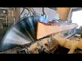 Lagu Cutting a 24-foot Southern Yellow Pine log on the mill with a 66\