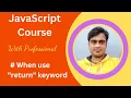use of return keyword in JavaScript JavaScript in Hindi W3 Programmer